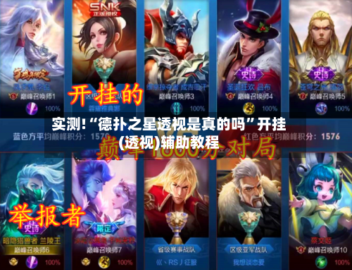实测!“德扑之星透视是真的吗”开挂(透视)辅助教程-第3张图片
