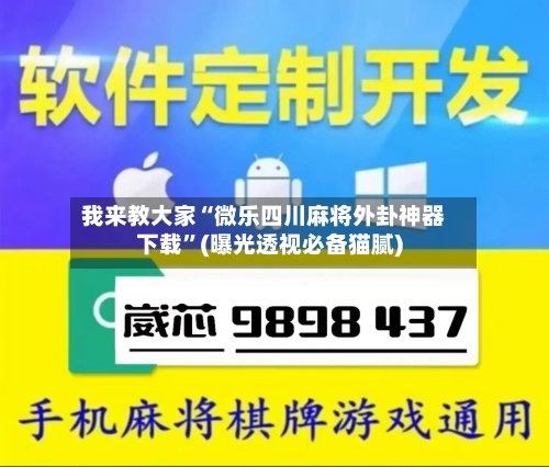 我来教大家“微乐四川麻将外卦神器下载”(曝光透视必备猫腻)