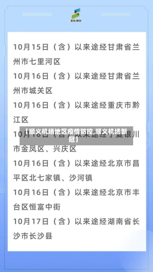 【顺义机场地区疫情防控,顺义机场新冠】-第2张图片