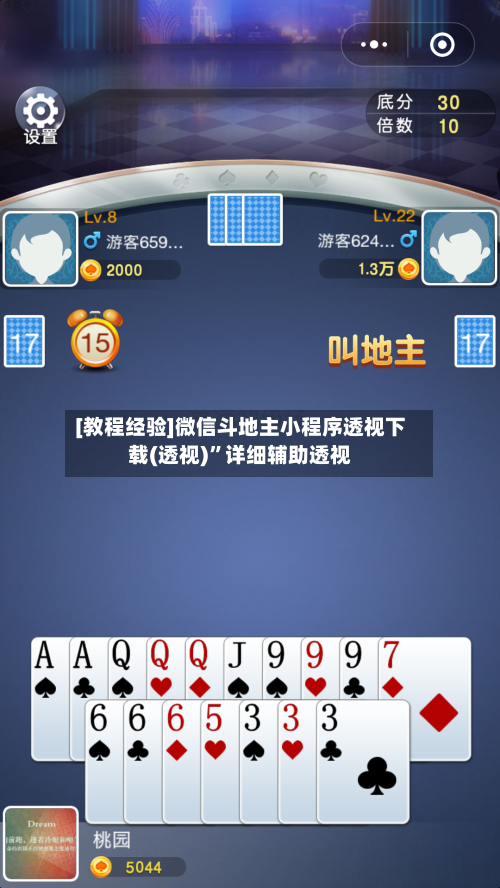 [教程经验]微信斗地主小程序透视下载(透视)”详细辅助透视