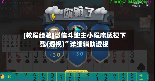[教程经验]微信斗地主小程序透视下载(透视)”详细辅助透视-第2张图片