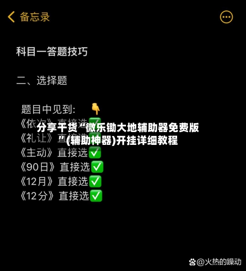 分享干货“微乐锄大地辅助器免费版”(辅助神器)开挂详细教程-第3张图片