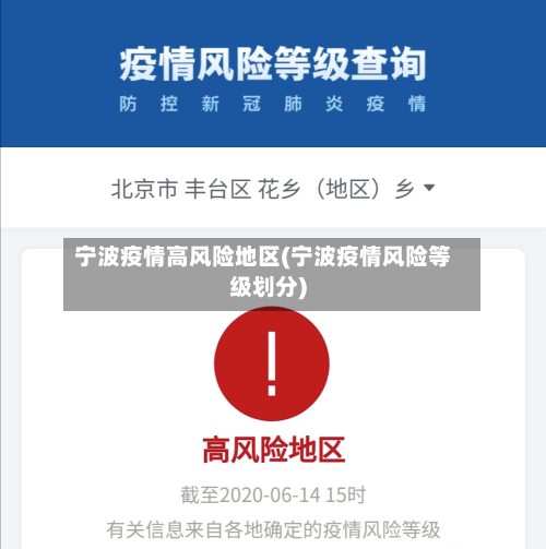 宁波疫情高风险地区(宁波疫情风险等级划分)