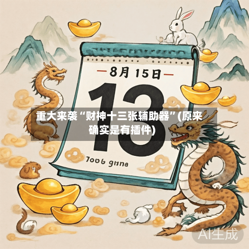 重大来袭“财神十三张辅助器	”(原来确实是有插件)-第2张图片
