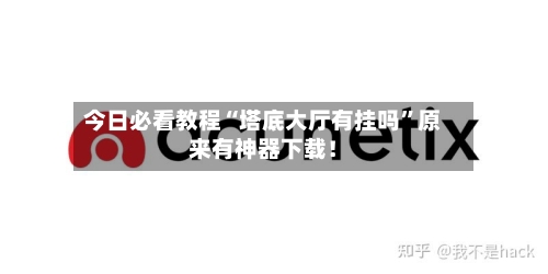 今日必看教程“塔底大厅有挂吗”原来有神器下载！