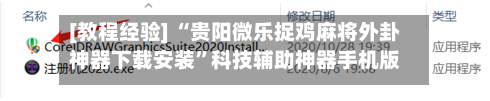 [教程经验] “贵阳微乐捉鸡麻将外卦神器下载安装”科技辅助神器手机版教程-第3张图片
