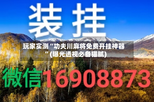 玩家实测“功夫川麻将免费开挂神器”(曝光透视必备猫腻)-第2张图片