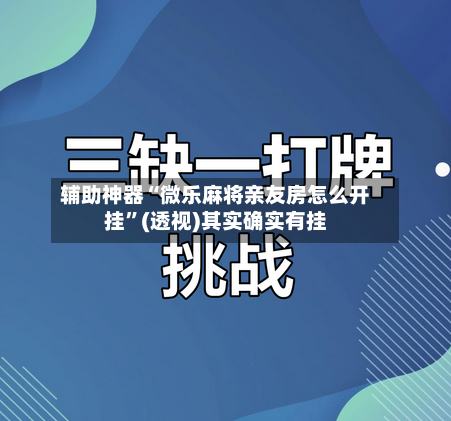 辅助神器“微乐麻将亲友房怎么开挂	”(透视)其实确实有挂-第2张图片