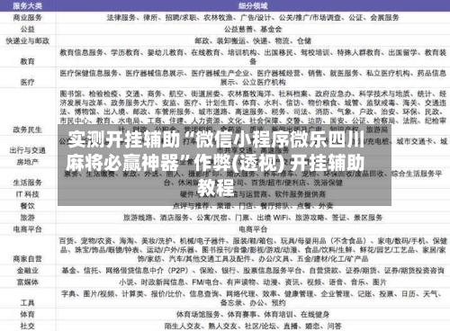 实测开挂辅助“微信小程序微乐四川麻将必赢神器”作弊(透视) 开挂辅助教程-第2张图片