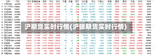 沪期货实时行情(沪银期货实时行情)-第2张图片