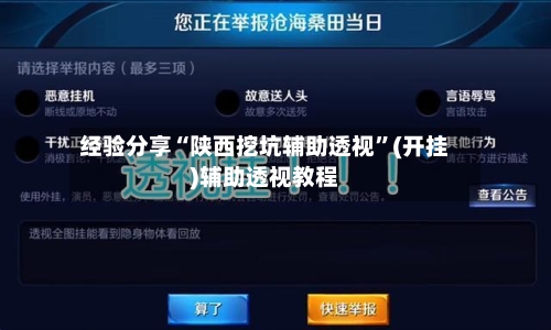 经验分享“陕西挖坑辅助透视	”(开挂)辅助透视教程-第2张图片
