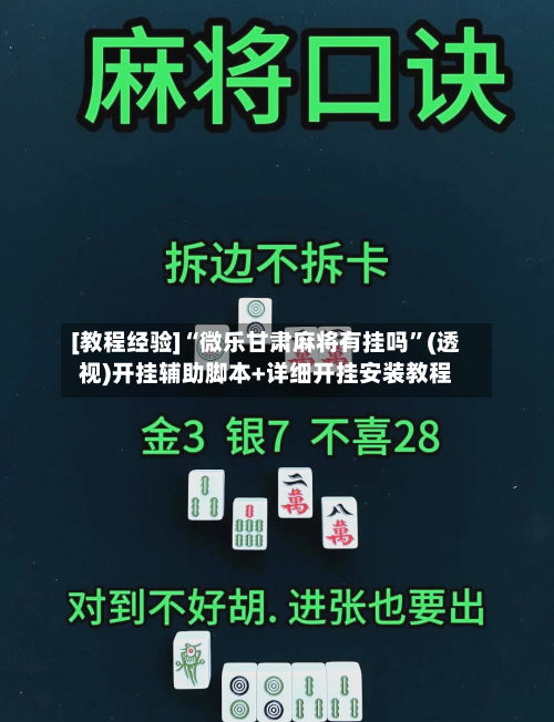 [教程经验]“微乐甘肃麻将有挂吗”(透视)开挂辅助脚本+详细开挂安装教程-第2张图片