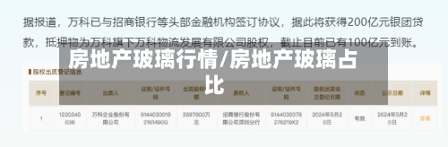 房地产玻璃行情/房地产玻璃占比