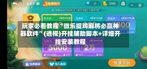 玩家必看教程“微乐捉鸡麻将必赢神器软件”(透视)开挂辅助脚本+详细开挂安装教程-第2张图片