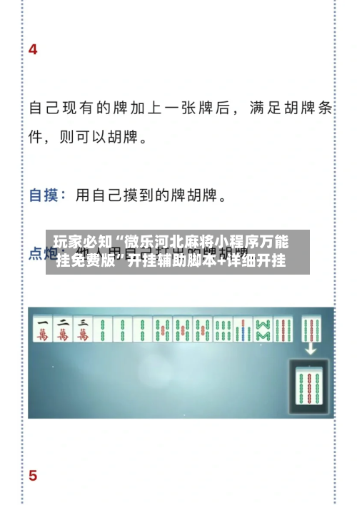 玩家必知“微乐河北麻将小程序万能挂免费版	”开挂辅助脚本+详细开挂-第2张图片