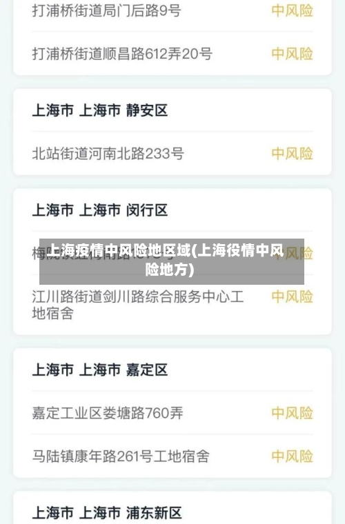 上海疫情中风险地区域(上海役情中风险地方)-第3张图片