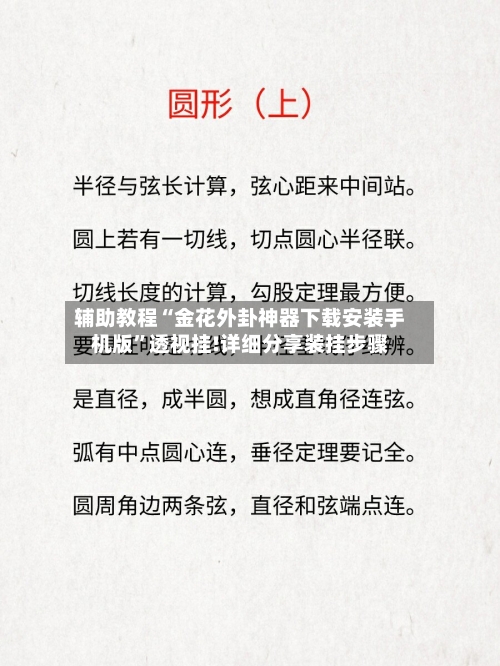 辅助教程“金花外卦神器下载安装手机版”透视挂!详细分享装挂步骤-第3张图片