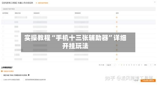 实操教程“手机十三张辅助器	”详细开挂玩法-第2张图片
