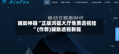 辅助神器“正版鸿狐大厅免费透视挂”(作弊)辅助透视教程-第2张图片