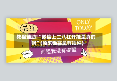 教程辅助!“微信上二八杠开挂是真的吗	”(原来确实是有插件)-第2张图片