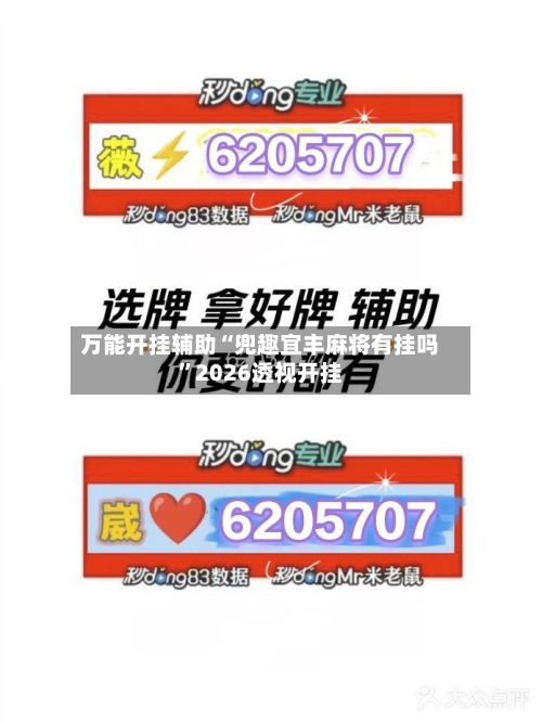 万能开挂辅助“兜趣宜丰麻将有挂吗”2026透视开挂-第2张图片