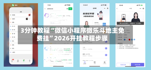 3分钟教程“微信小程序微乐斗地主免费挂”2026开挂教程步骤