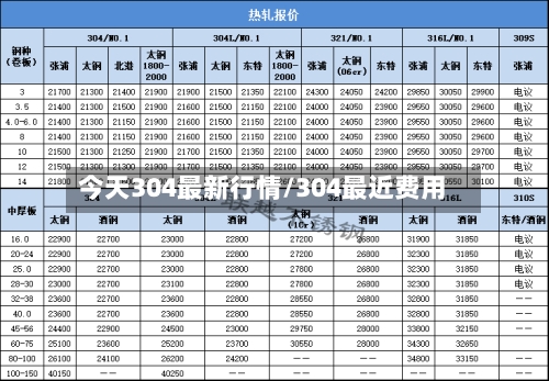 今天304最新行情/304最近费用-第2张图片