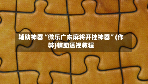辅助神器“微乐广东麻将开挂神器”(作弊)辅助透视教程-第3张图片