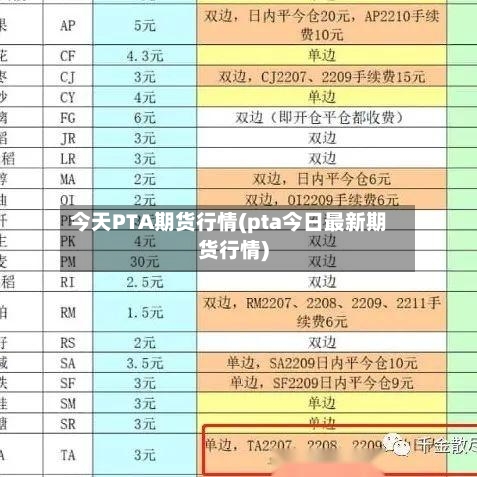 今天PTA期货行情(pta今日最新期货行情)