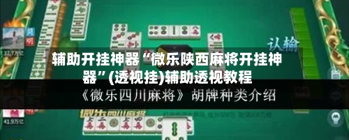辅助开挂神器“微乐陕西麻将开挂神器	”(透视挂)辅助透视教程-第2张图片