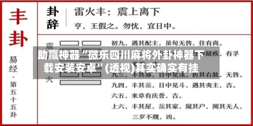 助赢神器“微乐四川麻将外卦神器下载安装安卓”(透视)其实确实有挂-第3张图片