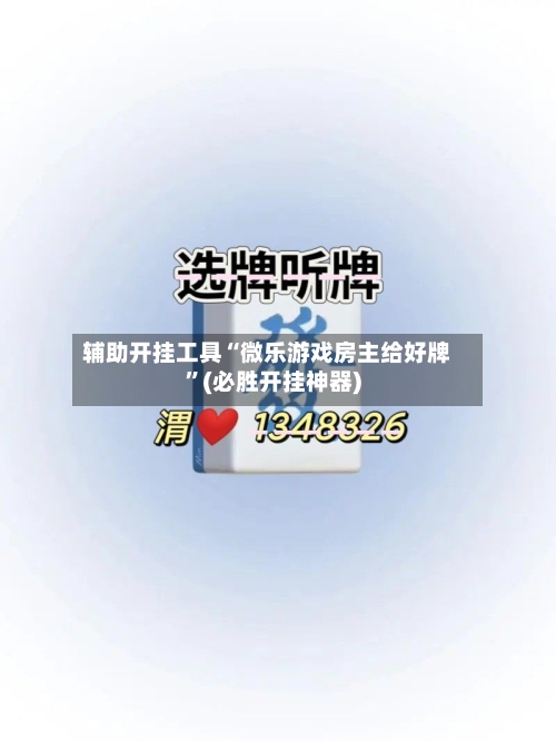 辅助开挂工具“微乐游戏房主给好牌”(必胜开挂神器)-第3张图片