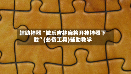 辅助神器“微乐吉林麻将开挂神器下载”(必备工具)辅助教学-第2张图片