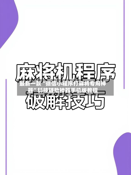 最新一款“微信小程序打麻将专用神器”科技辅助神器手机版教程-第3张图片