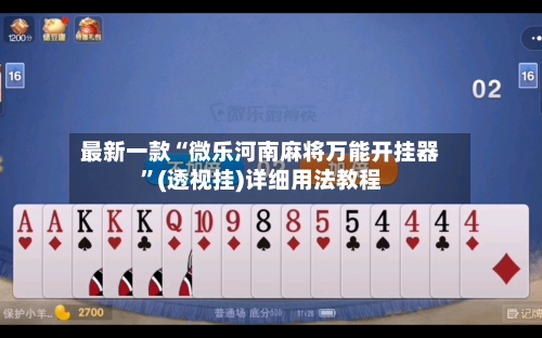 最新一款“微乐河南麻将万能开挂器	”(透视挂)详细用法教程-第2张图片