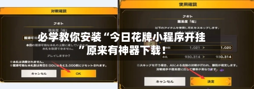 必学教你安装“今日花牌小程序开挂	”原来有神器下载！-第2张图片
