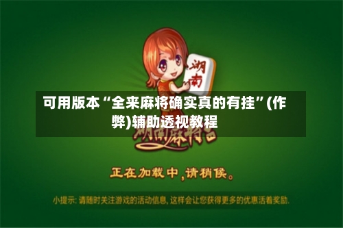 可用版本“全来麻将确实真的有挂”(作弊)辅助透视教程-第3张图片