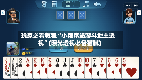 玩家必看教程“小程序途游斗地主透视”(曝光透视必备猫腻)-第3张图片