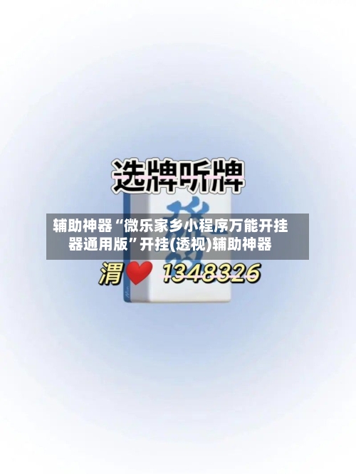 辅助神器“微乐家乡小程序万能开挂器通用版”开挂(透视)辅助神器-第3张图片