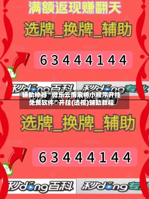 辅助神器“微乐云南麻将小程序开挂免费软件	”开挂(透视)辅助教程-第2张图片