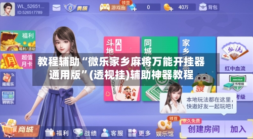 教程辅助“微乐家乡麻将万能开挂器通用版”(透视挂)辅助神器教程-第3张图片