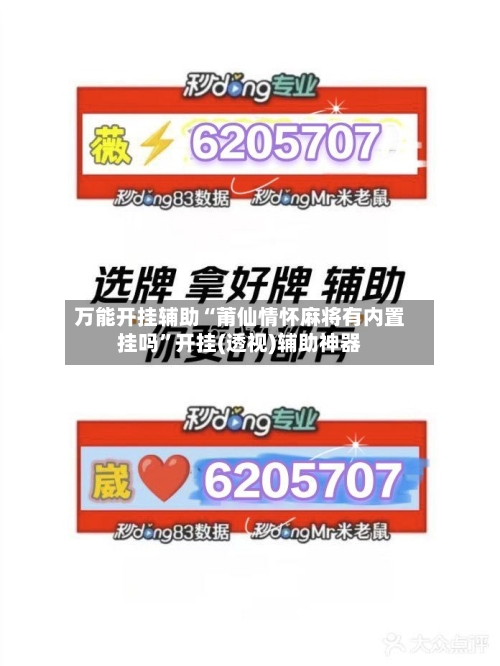 万能开挂辅助“莆仙情怀麻将有内置挂吗	”开挂(透视)辅助神器-第2张图片